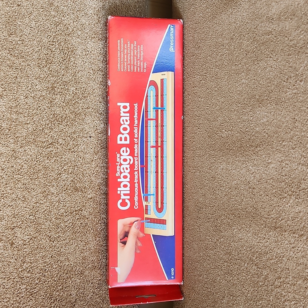 NIB Sure-Lane Cibbage Board game solid hardwood all pieces present